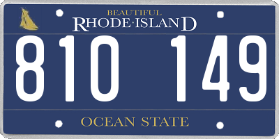 RI license plate 810149
