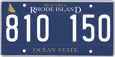 RI license plate 810150