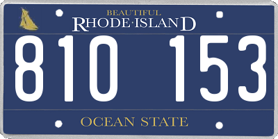 RI license plate 810153