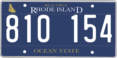 RI license plate 810154