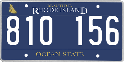 RI license plate 810156