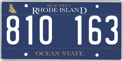 RI license plate 810163
