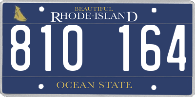RI license plate 810164