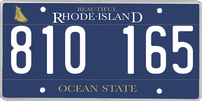 RI license plate 810165