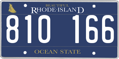 RI license plate 810166