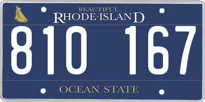 RI license plate 810167