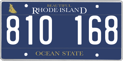 RI license plate 810168