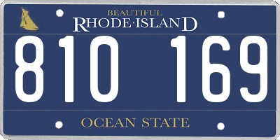 RI license plate 810169