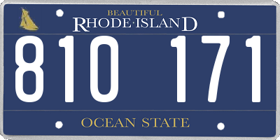 RI license plate 810171