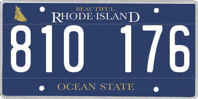 RI license plate 810176