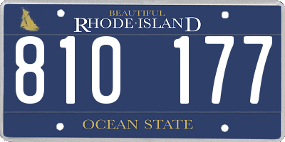 RI license plate 810177