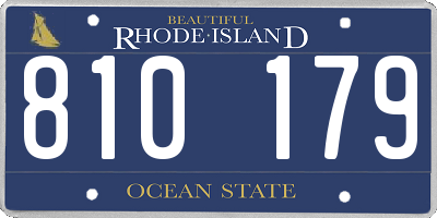 RI license plate 810179