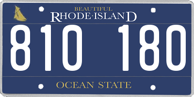 RI license plate 810180
