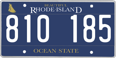 RI license plate 810185