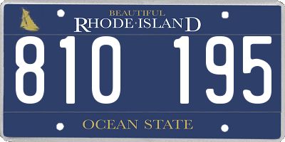 RI license plate 810195