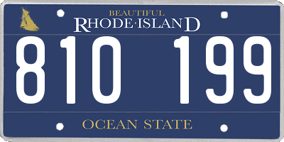 RI license plate 810199