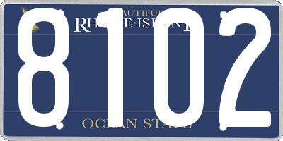 RI license plate 8102