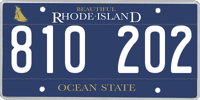 RI license plate 810202