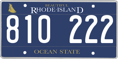 RI license plate 810222