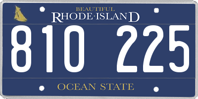 RI license plate 810225