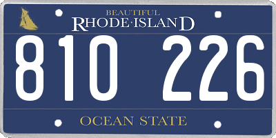 RI license plate 810226