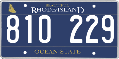 RI license plate 810229