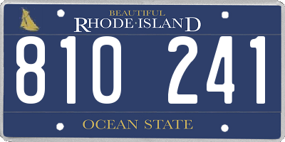 RI license plate 810241