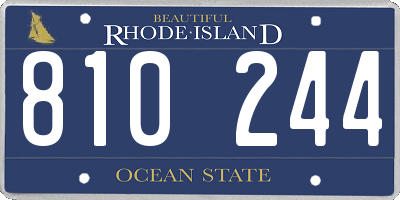 RI license plate 810244