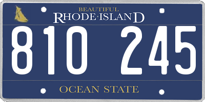 RI license plate 810245