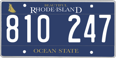 RI license plate 810247