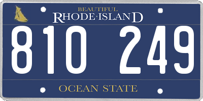 RI license plate 810249