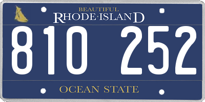 RI license plate 810252