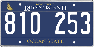 RI license plate 810253
