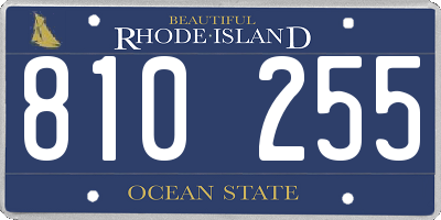 RI license plate 810255