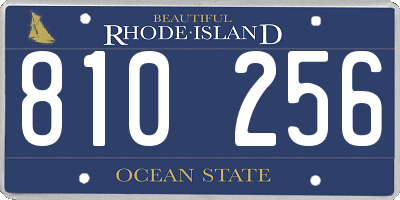 RI license plate 810256