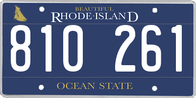 RI license plate 810261