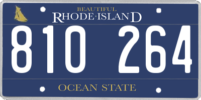 RI license plate 810264