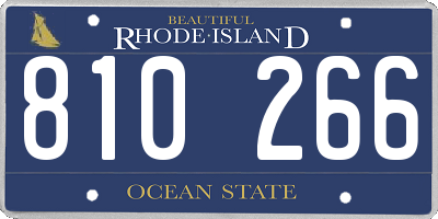 RI license plate 810266