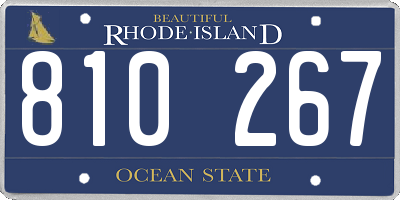 RI license plate 810267