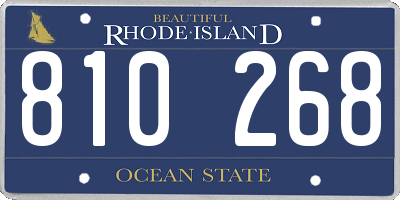 RI license plate 810268