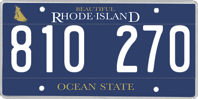 RI license plate 810270