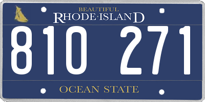 RI license plate 810271