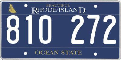 RI license plate 810272