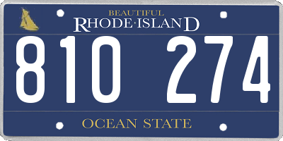 RI license plate 810274