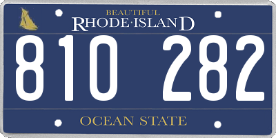 RI license plate 810282