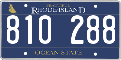 RI license plate 810288