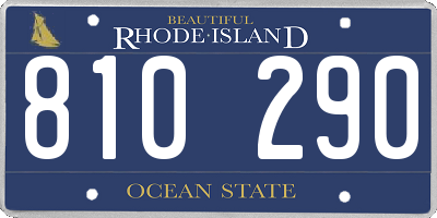 RI license plate 810290