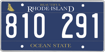 RI license plate 810291
