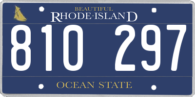 RI license plate 810297