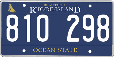 RI license plate 810298